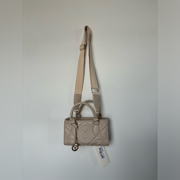 Valentino Orlandi Women's Quilted Crossbody Shoulder Hand Bag in Light Taupe NWT - Picture 9 of 12